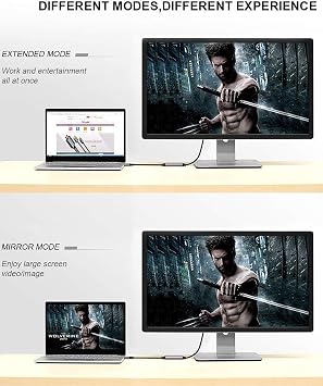 PRO HDMI 8K/4k [2Pack] Adapter Compatible with Onyx BOOX Max 3 USB Type-C/Thunderbolt 3/4 Converter Smart Full Digital 4320p @60Hz Display