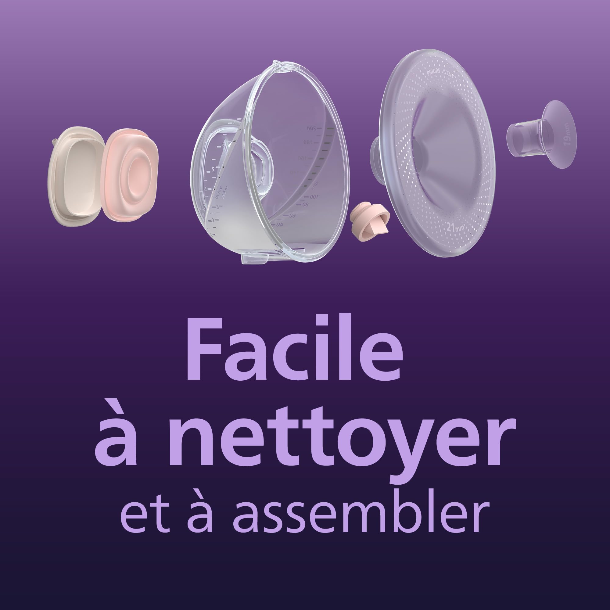 Philips Avent Tire-lait électrique double mains libres SCF547/11 85 aspirations/min