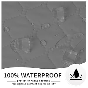 Easy-Going 100% Waterproof Dog Bed Cover Reversible Leak Proof Couch Cover Washable Sofa Cover Furniture Protector Blanket for Pets Kids Children Dog Cat (30x53 Inch, Gray/Light Gray)