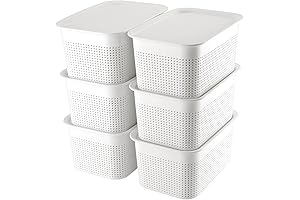 AREYZIN Plastic White Organizer Bins