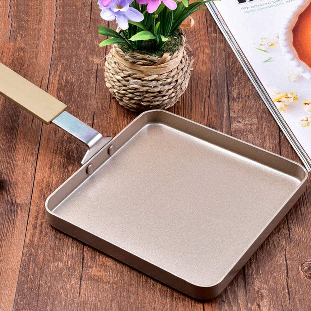 Padella Quadrata Per Crepe Antiaderente, Padella Per Griglia Con Base In Acciaio Al Carbonio Resistente Per Induzione Compatibile Per Torte Da Forno, Uova Per Friggere, Mini Pentole