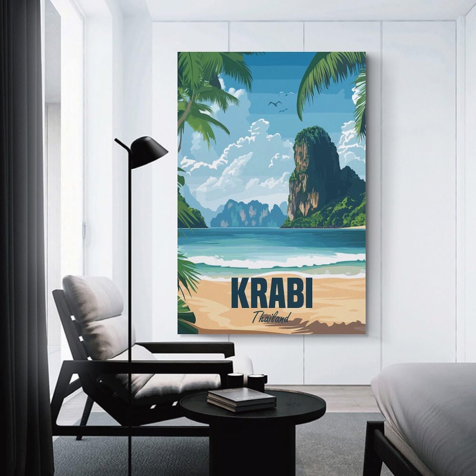 Junmoney Decorative Wall Artwork Krabi Thailand, 16x24inch(40x60cm), for Living Room, Lounge Or Sitting Room, Modern Wall Decor for Cosy Interiors
