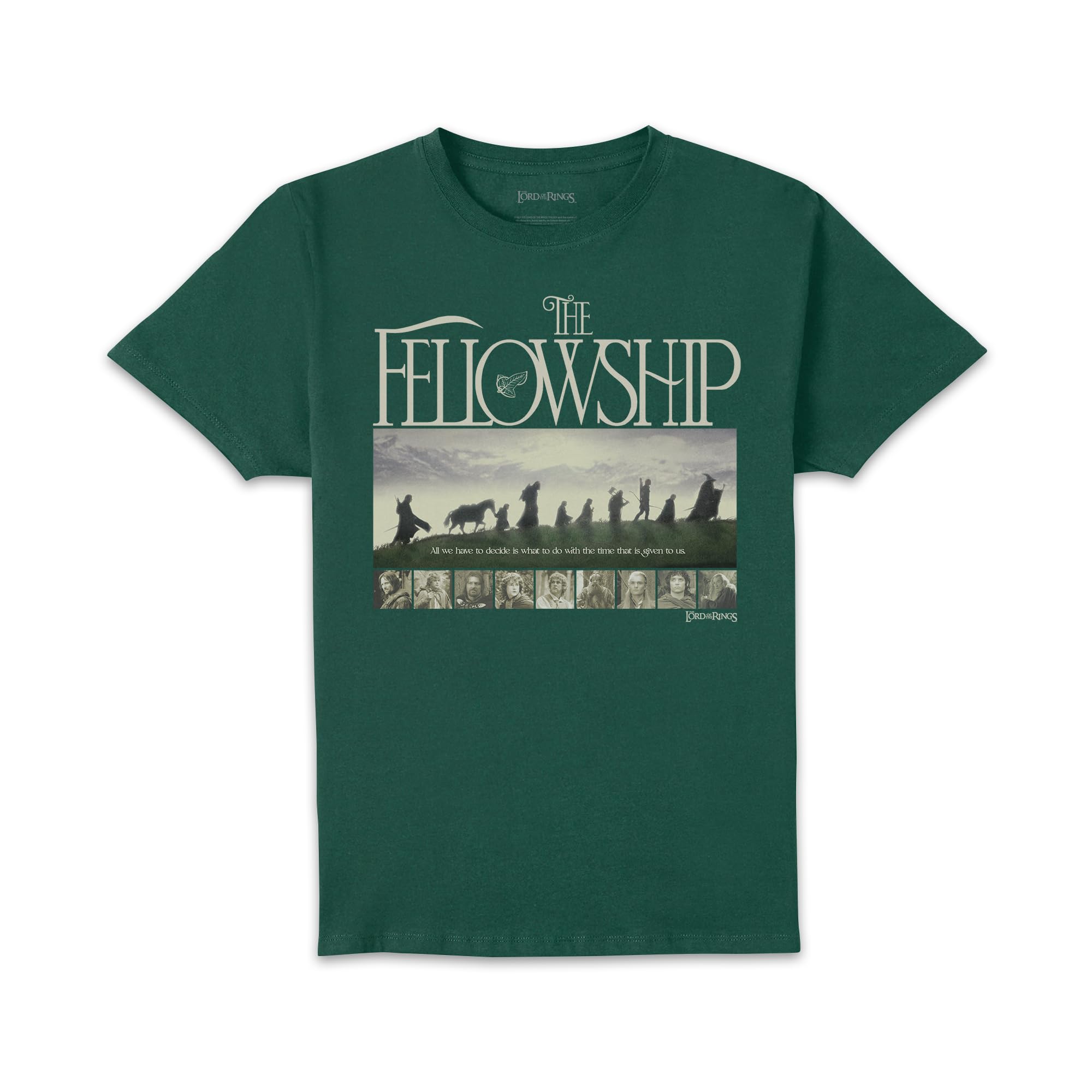 Zavvi Unisex Multi Lord Of The Rings Fellowship Cinematic T-Shirt - Green S