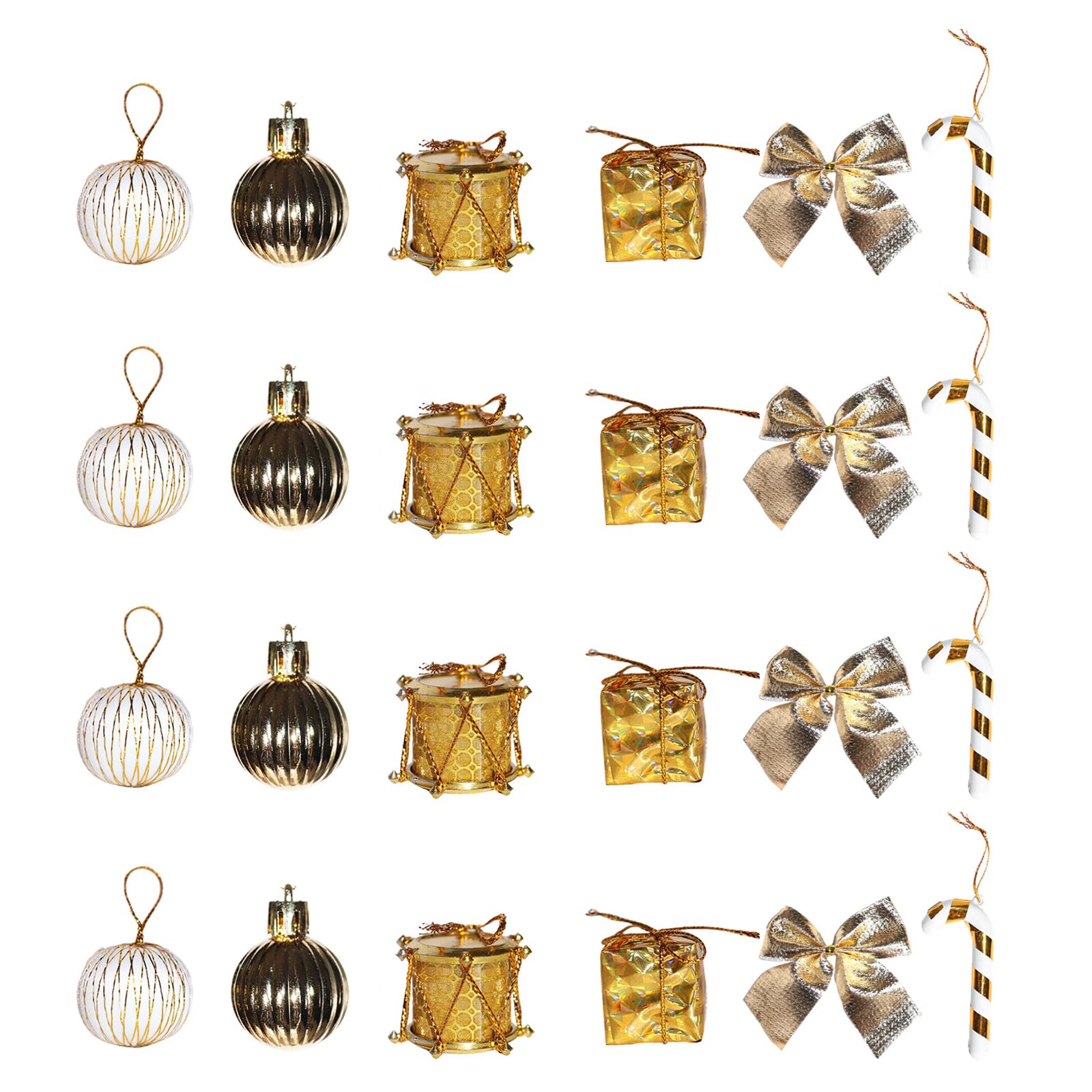 Nucelit 24Pcs Christmas Baubles Hanging Ornament Shatterproof Foam Ball Ornament for Christmas Tree Wreath Mantels Unbreakable Tree