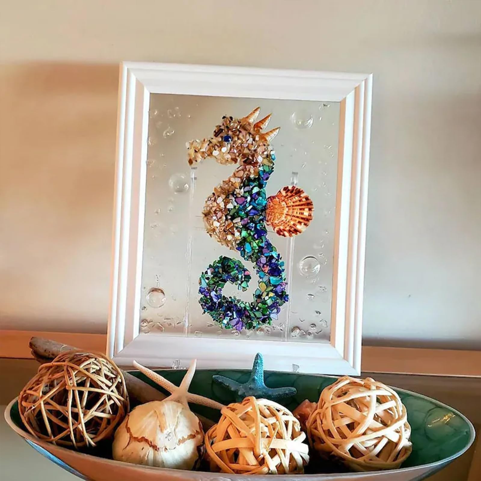 DIY Sea Glass Art Kit - Photo Frame Craft, Handmade Artwork