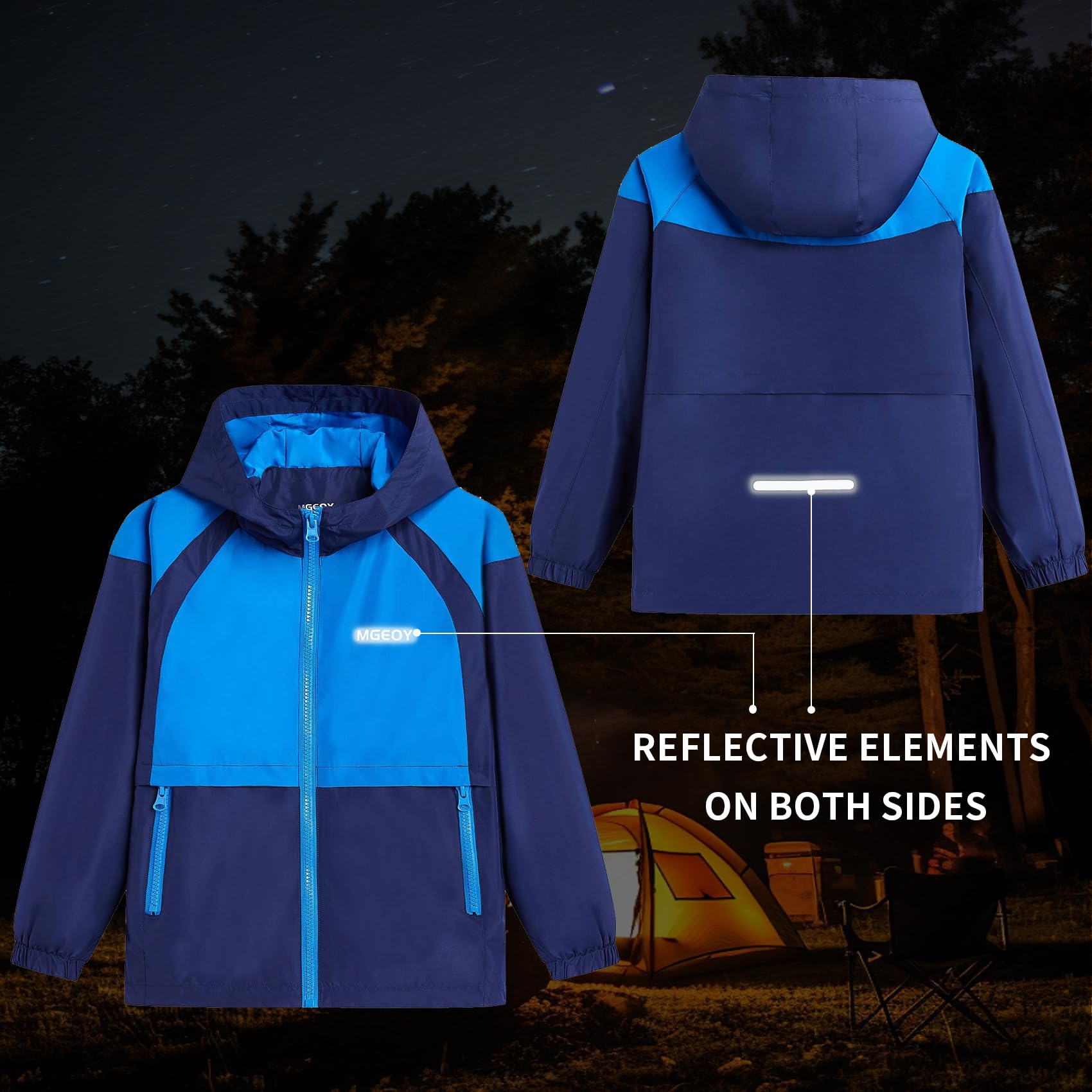 Vestes de pluie imperméables à capuche pour enfants, manteau léger doublé en maille pour filles et garçons, 5 à 16 ans
