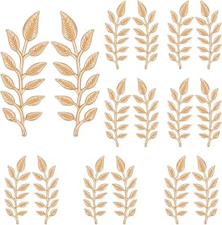 8 Pairs Wheat Leaf Brooches 2.36x0.87 Inch Elegant Leaf Lapel Pins Wheat Leaves Suit Clips for Women Men Cloth Jacket Blazer Dress Decoration
