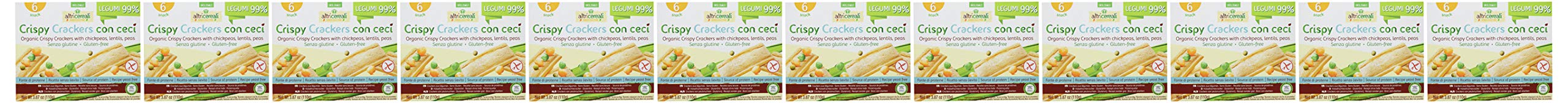Probios Crispy Crackers con Ceci - Pacco da 12 x 110 g, Senza glutine