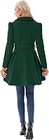 Vista 2 de GRACE KARIN Abrigo de manga larga abombada con solapa de muesca para mujer con cinturón de amarre