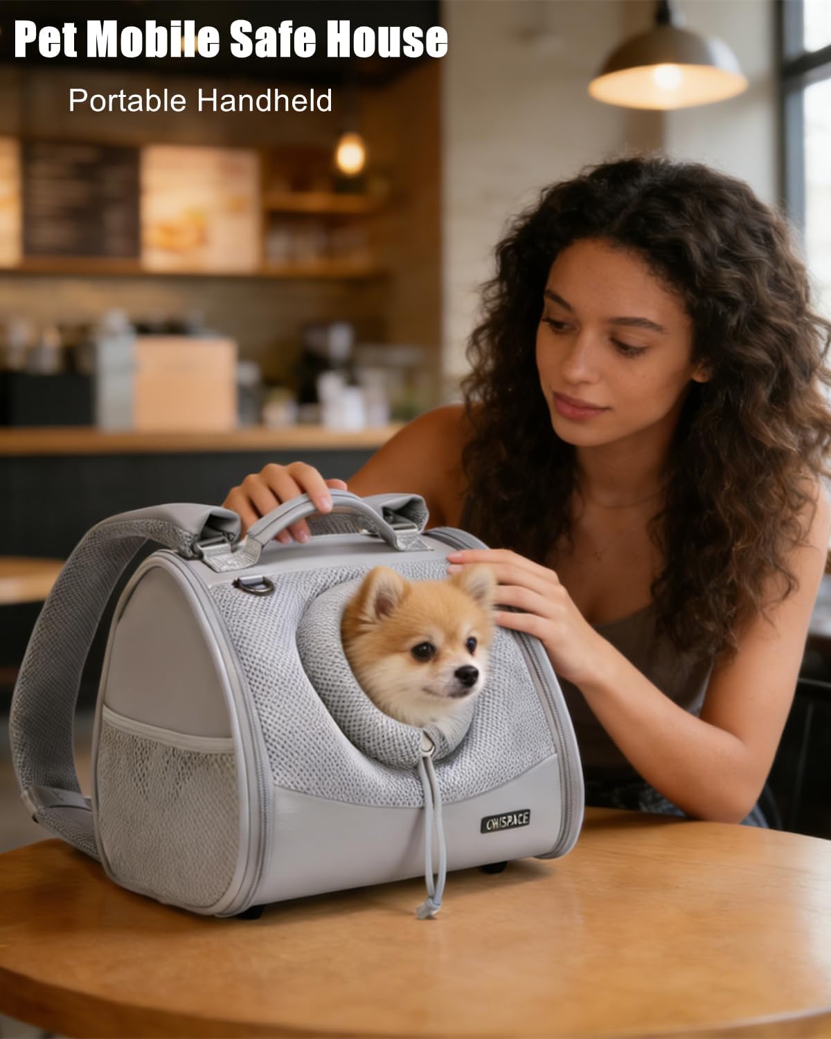 Pet Dog & Cat Chest Carrier Backpack,Adjustable Ventilated Carrier for Small Dogs Cats,Front Facing Puppy Carrier Backpack,Lightweight Doggy Backpack for Travel Hiking Outdoor (Heather Grey)