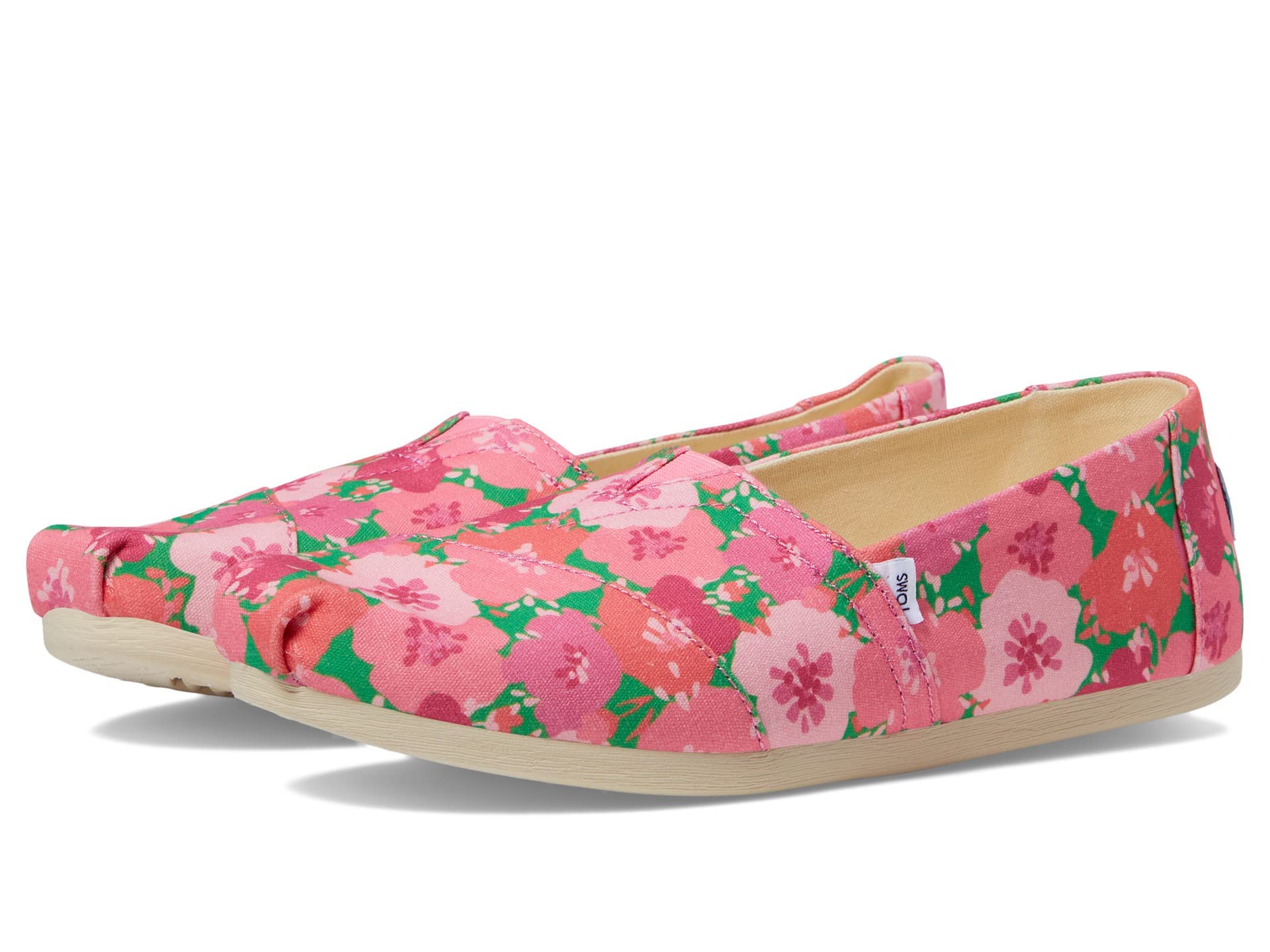 TOMS Women's Alpargata CloudBound Espadrille Loafer Flat, Pink Multi Poppies, 3.5 UK