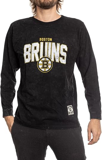 Calhoun NHL Surf & Skate Mens Acid Wash Long Sleeve Cotton Shirt