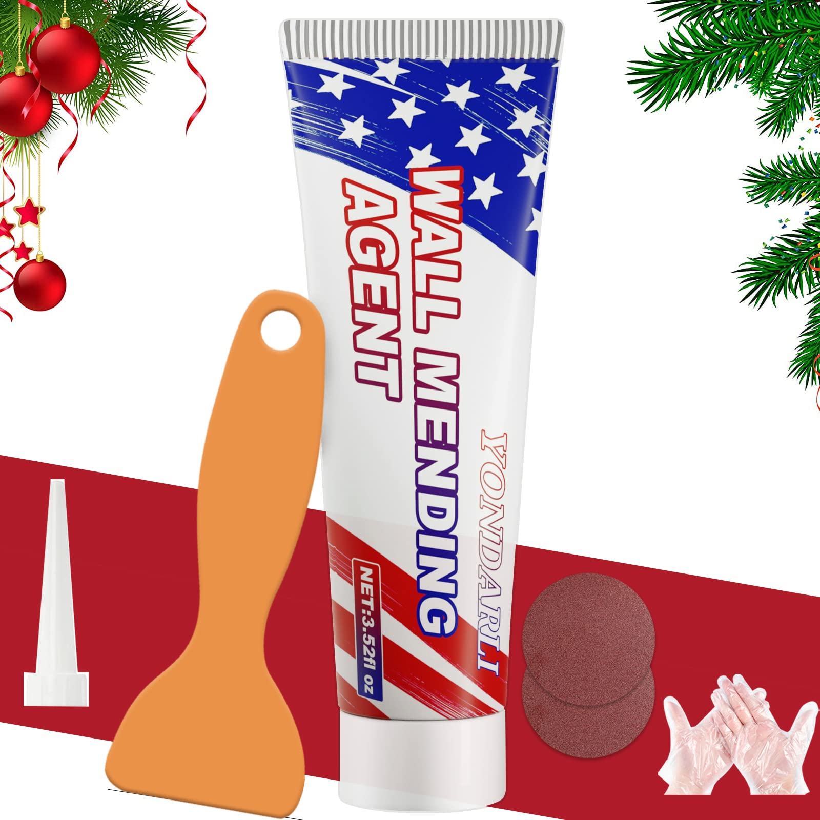Spackle Wall Repair Kit with Sc, Safe Mend Drywall Patch Repair Kit, Wall Mending Agent, Plaster Wall Hole Filler Paste Quick and Easy Solution to Fill The Hole