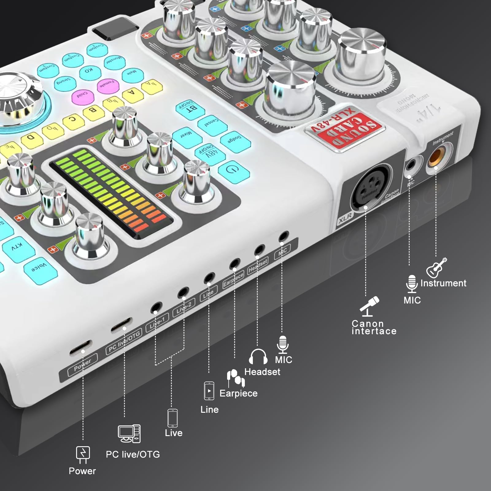 Amazon.co.jp: Hosabely オーディオインターフェース 48Vファントム