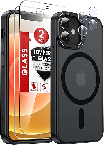 Miniatura 88 de LeYi Funda para iPhone XR: con protector de pantalla X2 + 2 funda para cámara [compatible con MagSafe] Funda protectora magnética i iphoneXR, Negro