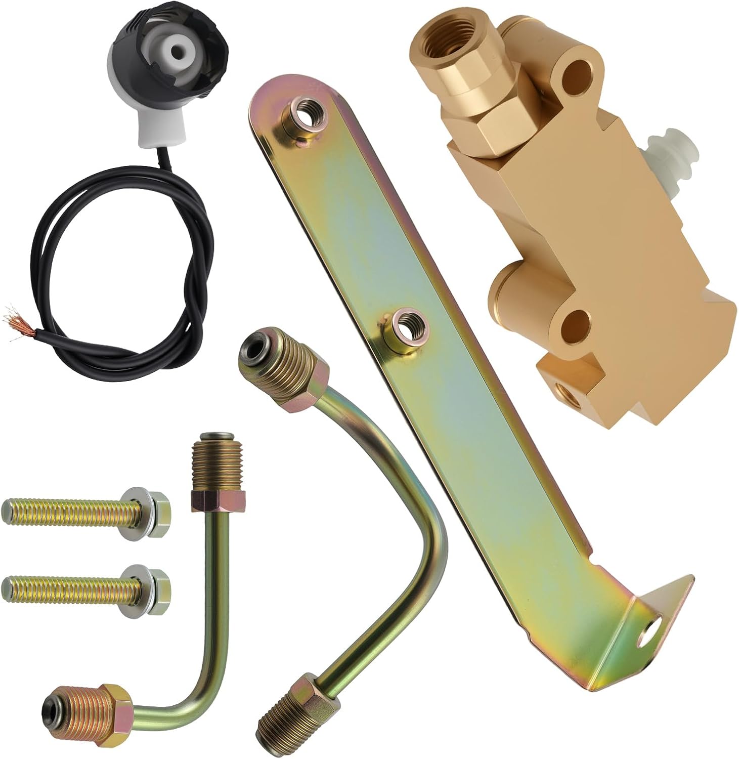 maXpeedingrods 172-1353 Rear Brake Proportioning Valve & Mount, Brass Disc/Drum Disc Front Drum, Replacement For Chevy Buick Trucks PV2