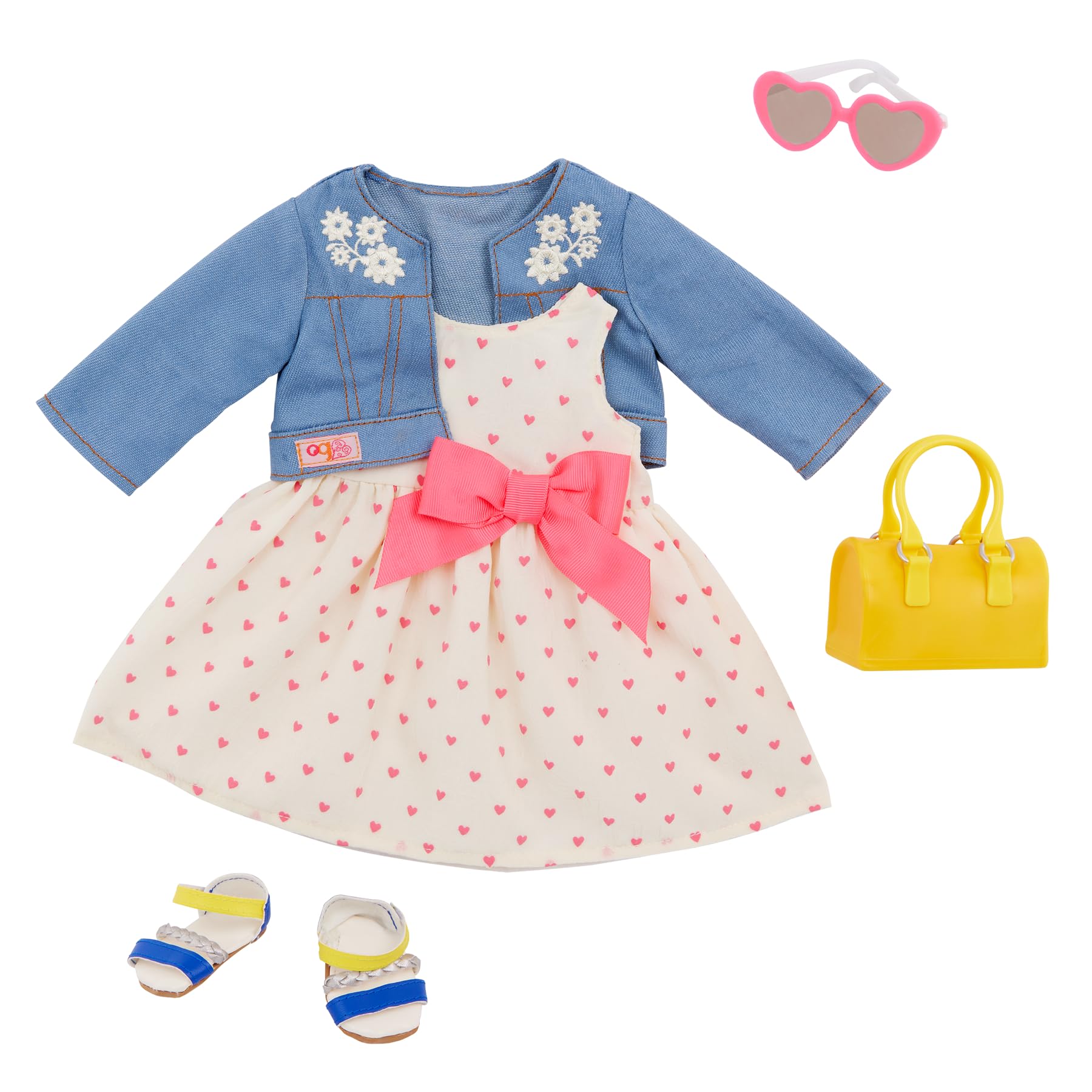 Our Generation Deluxe Heartprint Dress Outfit