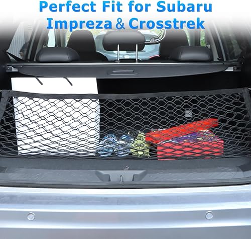 Miniatura 6 de MARCHFA Red de carga para maletero trasero de automóvil, compatible con Subaru Impreza Crosstrek 2024, accesorios de almacenamiento de carga, red de