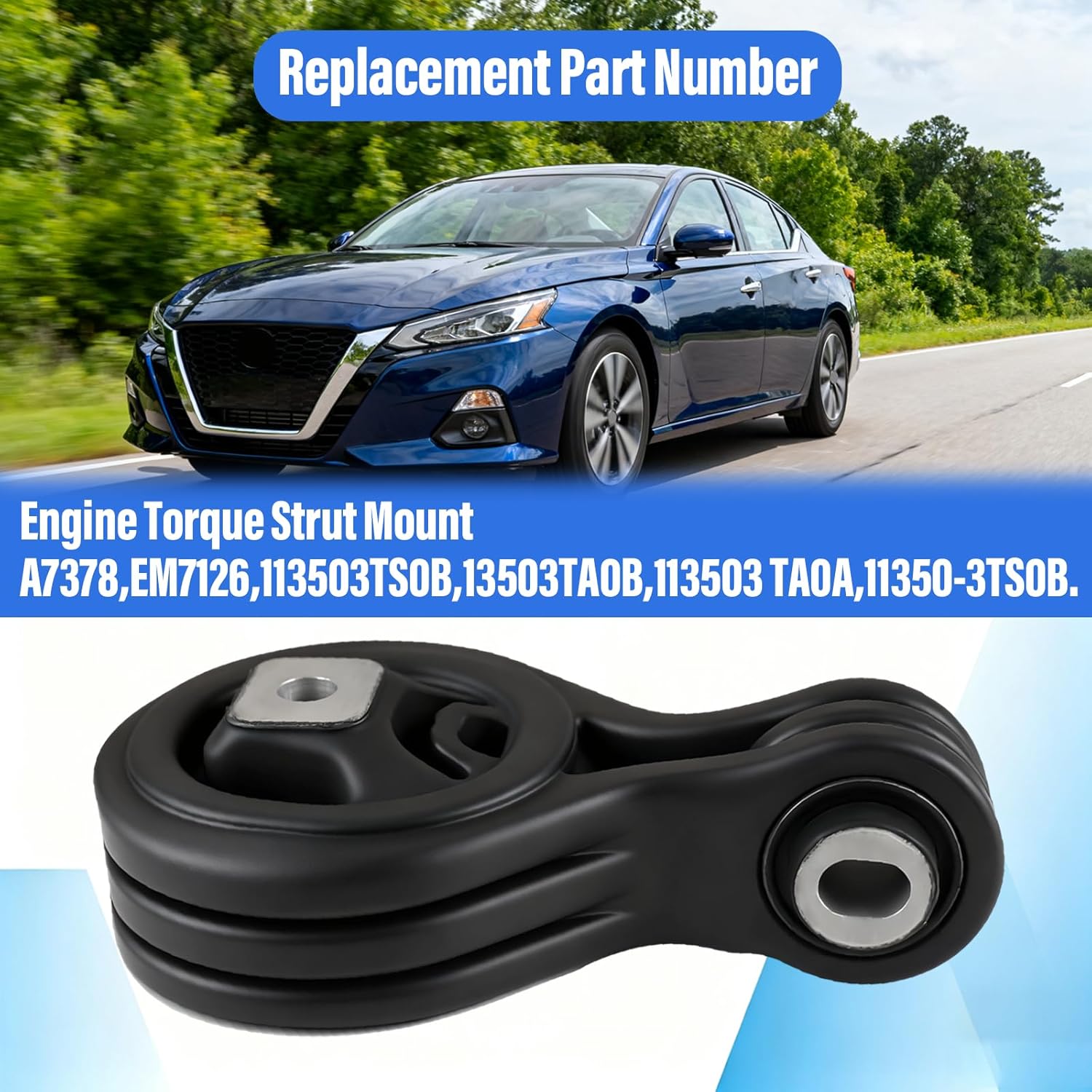Engine Torque Strut Mount 113503TS0B Compatible with Altima 2018 & Murano 2016 & Pathfinde 2014 2015 Compatible with Infiniti QX60 2014-2020 2.5L L4 Engin A7378 EM7126 113503TA0B 113503TA0A