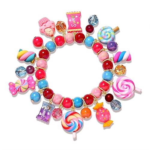 Colorful Candy Beaded Bracelets for Women Fun Novelty Sweet Candy