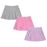 BTween 3 Pack Skorts for Girls Kids Scooter Skirts Skirt Layered Shorts