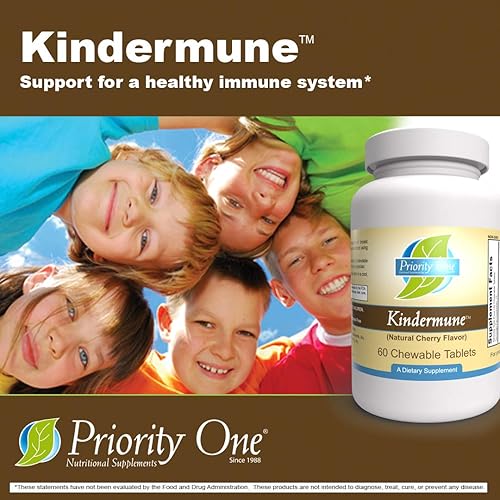 Miniatura 6 de Priority One Vitaminas Kindermune Sabor Cereza Natural 60 Tabletas Masticables - Potente apoyo para el sistema inmunológico. * Ideal para aquellos