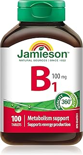 Jamieson Vitamin B1 (Thiamine) 100 mg, 100 tablets