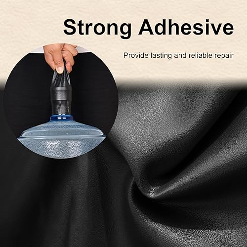 Miniatura 7 de Parche autoadhesivo de reparación de cuero, cinta de reparación de cuero de 4 x 63 pulgadas, para muebles de cuero dañados, asientos de sofá,