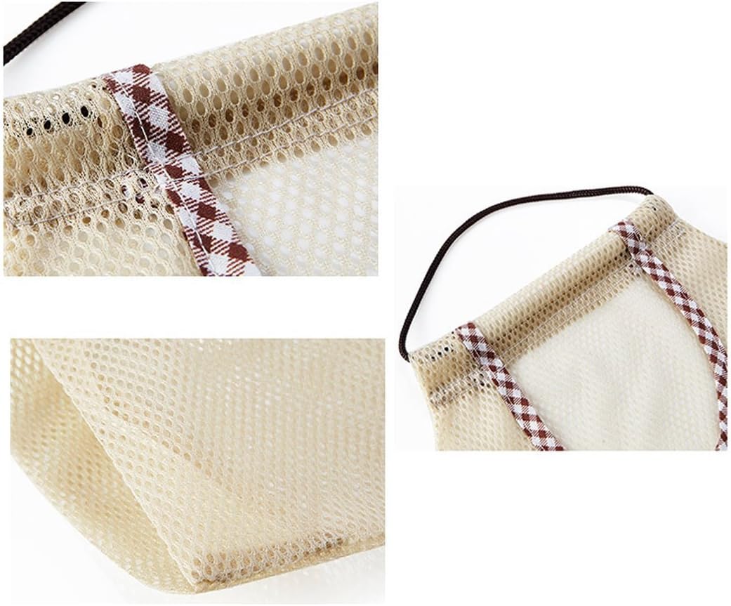 2pcs Reusable Hanging Storage Mesh Bags - Hatisan Durable & Strong Fruit and Vegetable Mesh Bags/Pulling resistance Storage Tote Bags for Garlics, Potatoes, Onions or Garbage Bag-Clear