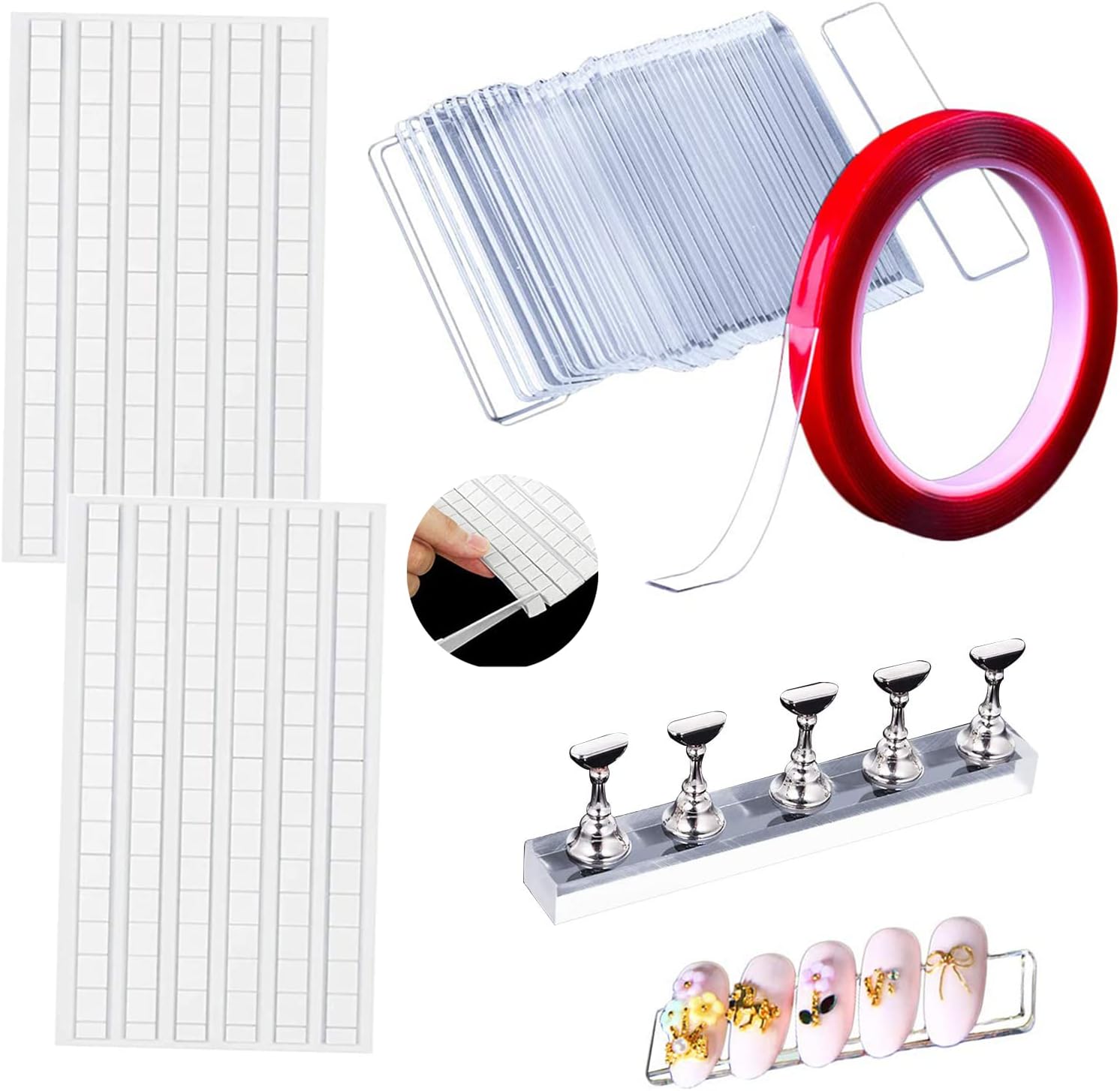 EBANKU Acrylic Nail Practice Stand Set, 1 Set