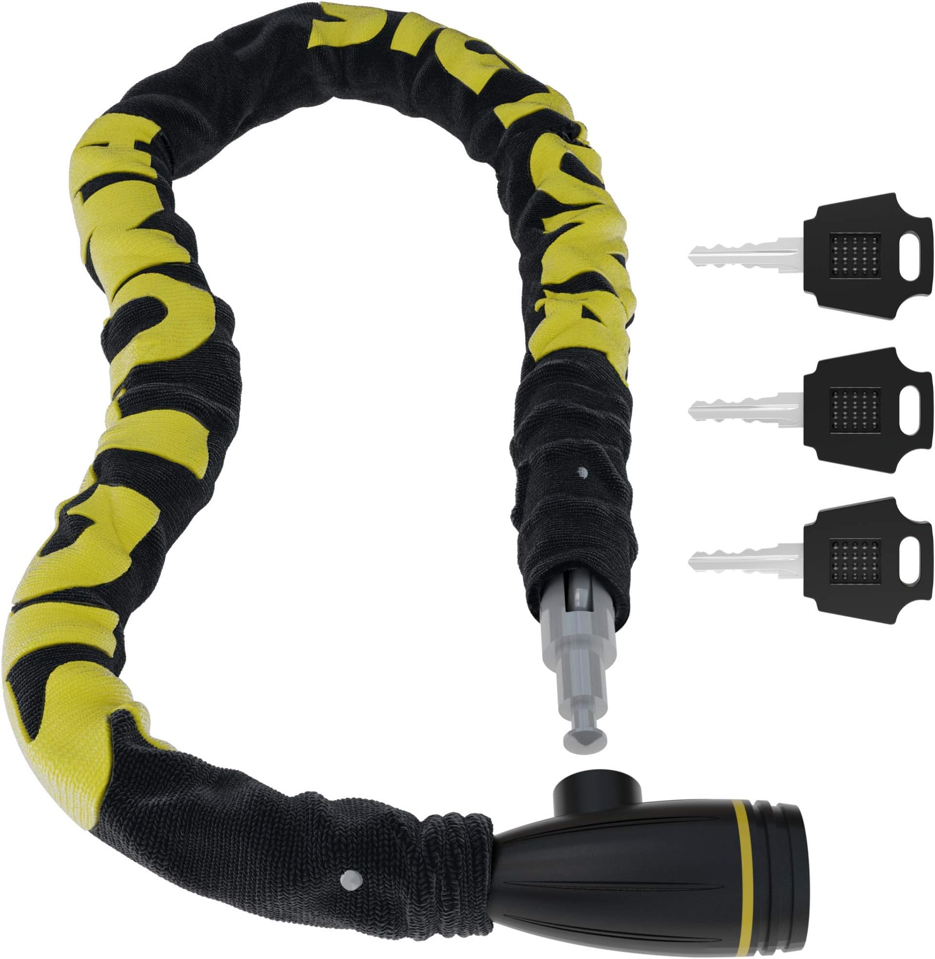 SIGTUNA Chain Locks - Heavy Duty 8mm Bike Chain Lock with Key, 35 Inch Hardened Steel Links and a Protective Nylon Sleeve for Road and Mountain Bicycle Security