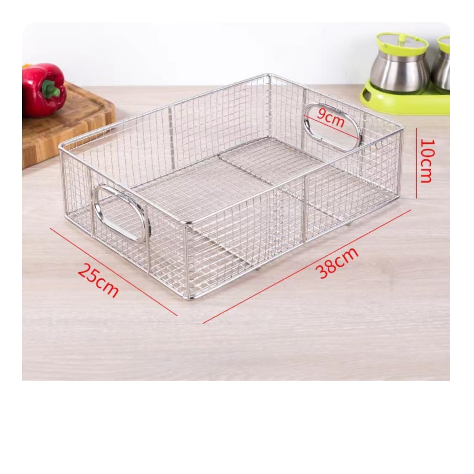 MagiDeal Contenitore Friggitrice | Professionale, contenitore da, Utensile, per Ristorazione, 38x25x10cm