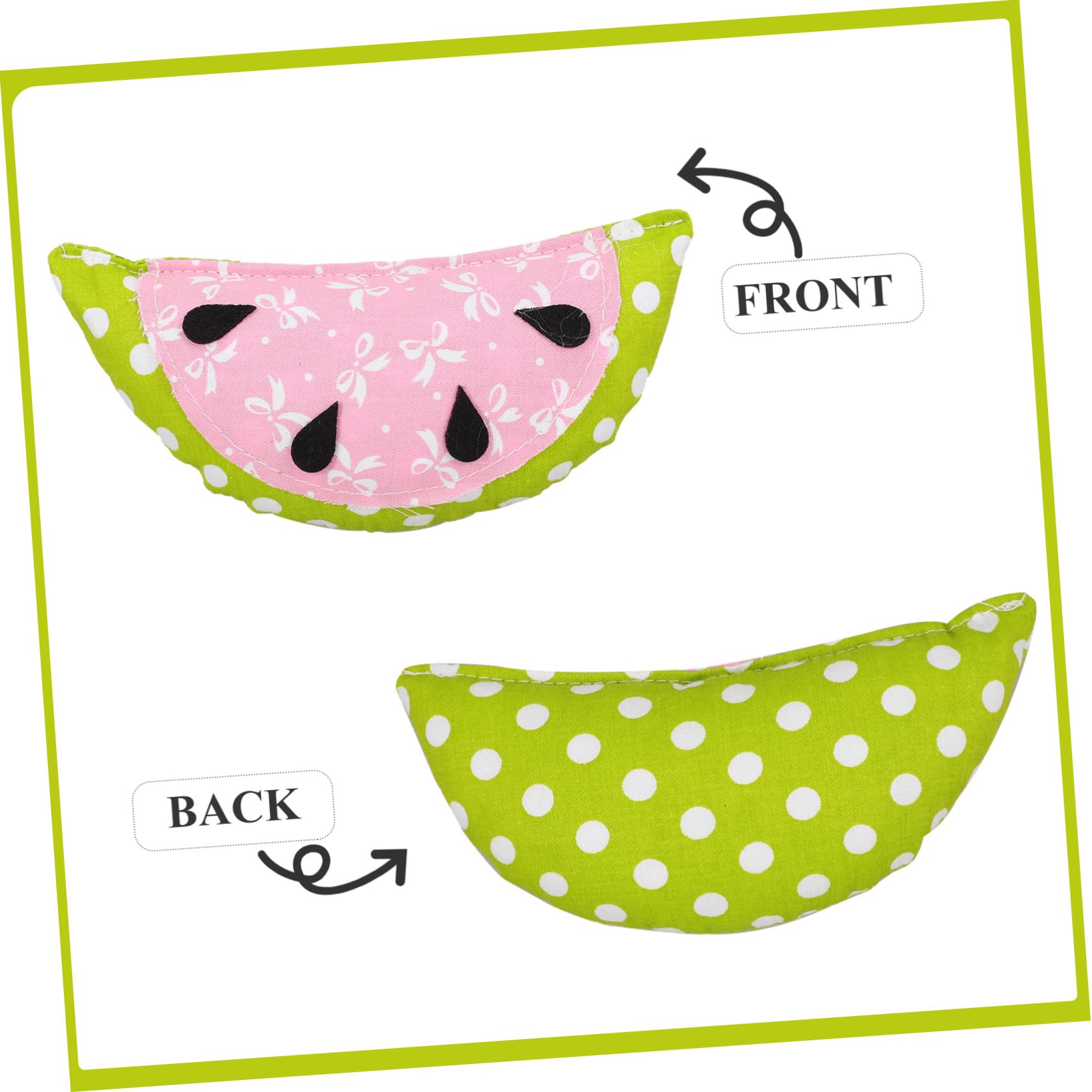 CORHAD 6pcs Watermelon Tray Decoration Watermelon Ornament Fake Fabric Watermelon Fabric Watermelon Decorations Artificial Fruits Toy Tiered Tray Watermelon Faux Watermelon Fake Fruit