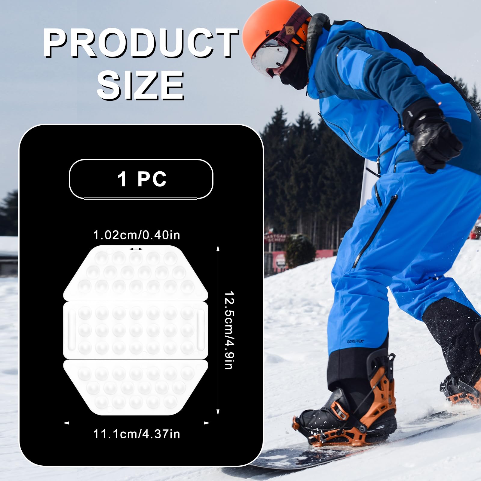 KEALLANS Tappeto Da Snowboard Fai Da Te A Forma Di Di Neve Per L'inverno, Neve, Ghiaccio, Sci, Snowboard, Rosa