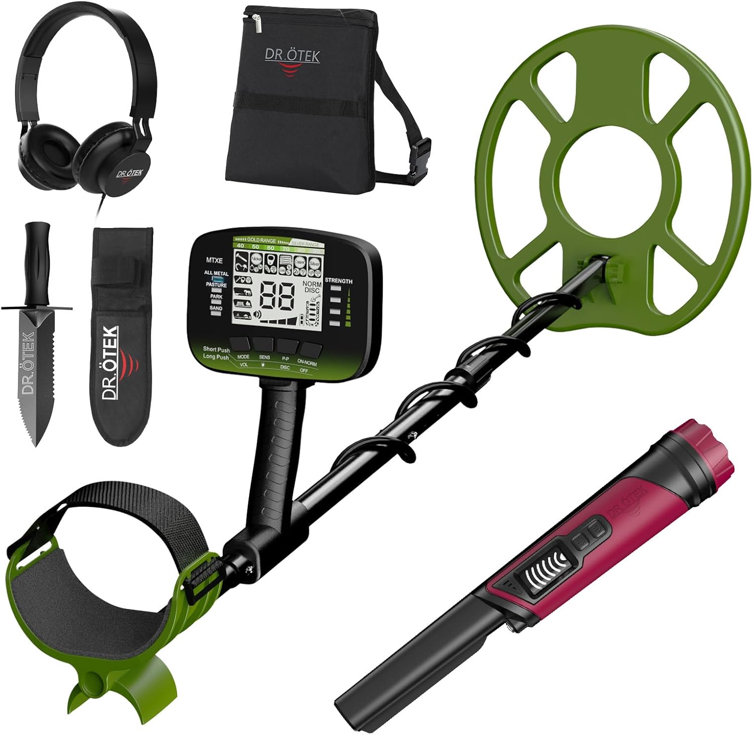 DR.ÖTEK Metal Detector Pinpointer, IP68 Fully Waterproof