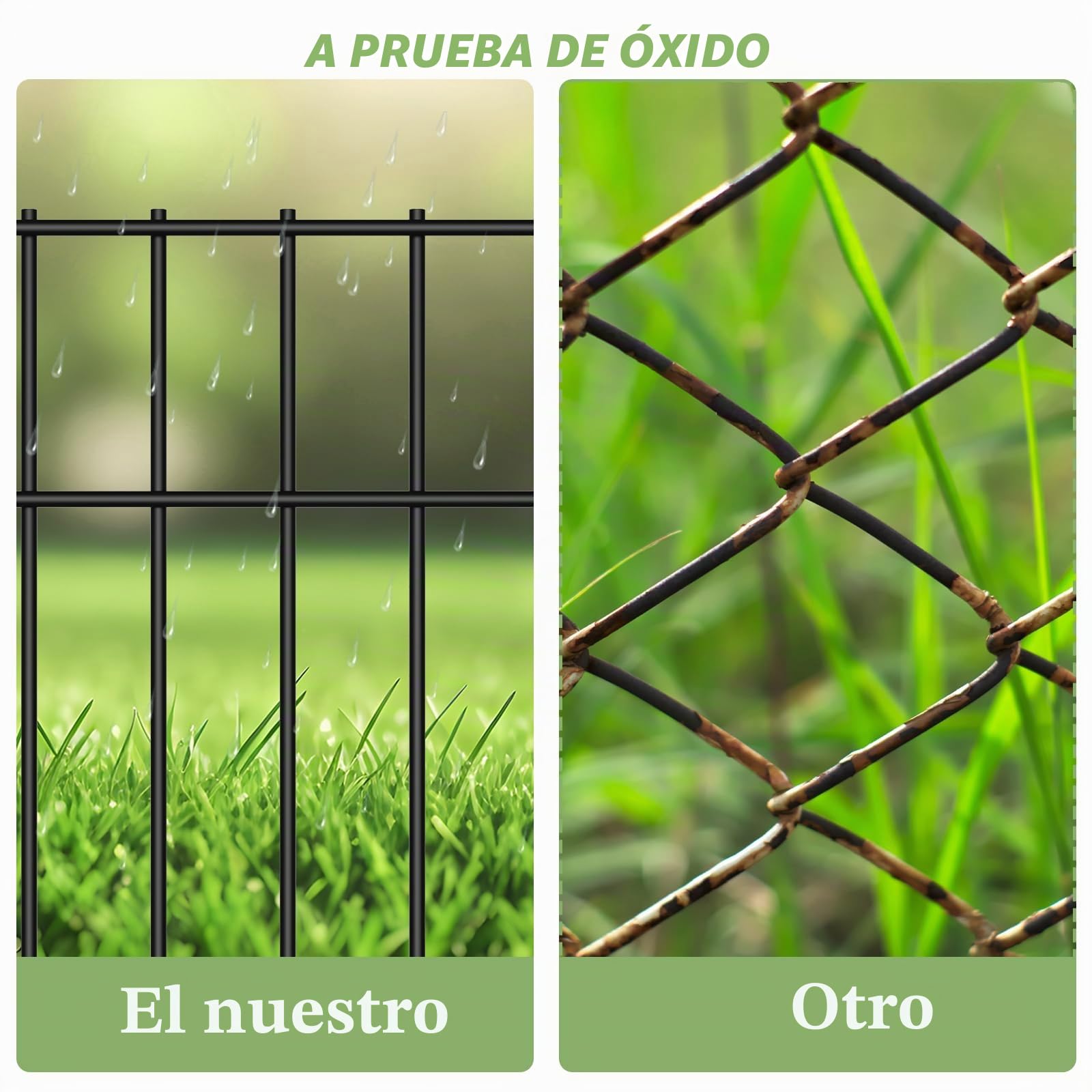 LIANTRAL Vallas de jardín, barreras animales, Valla metálica, 19 piezas | Valla decorativa al aire libre, vallas animales para perros y conejos, valla sin excavación, Antióxido, total 43 cm x 6,27 m