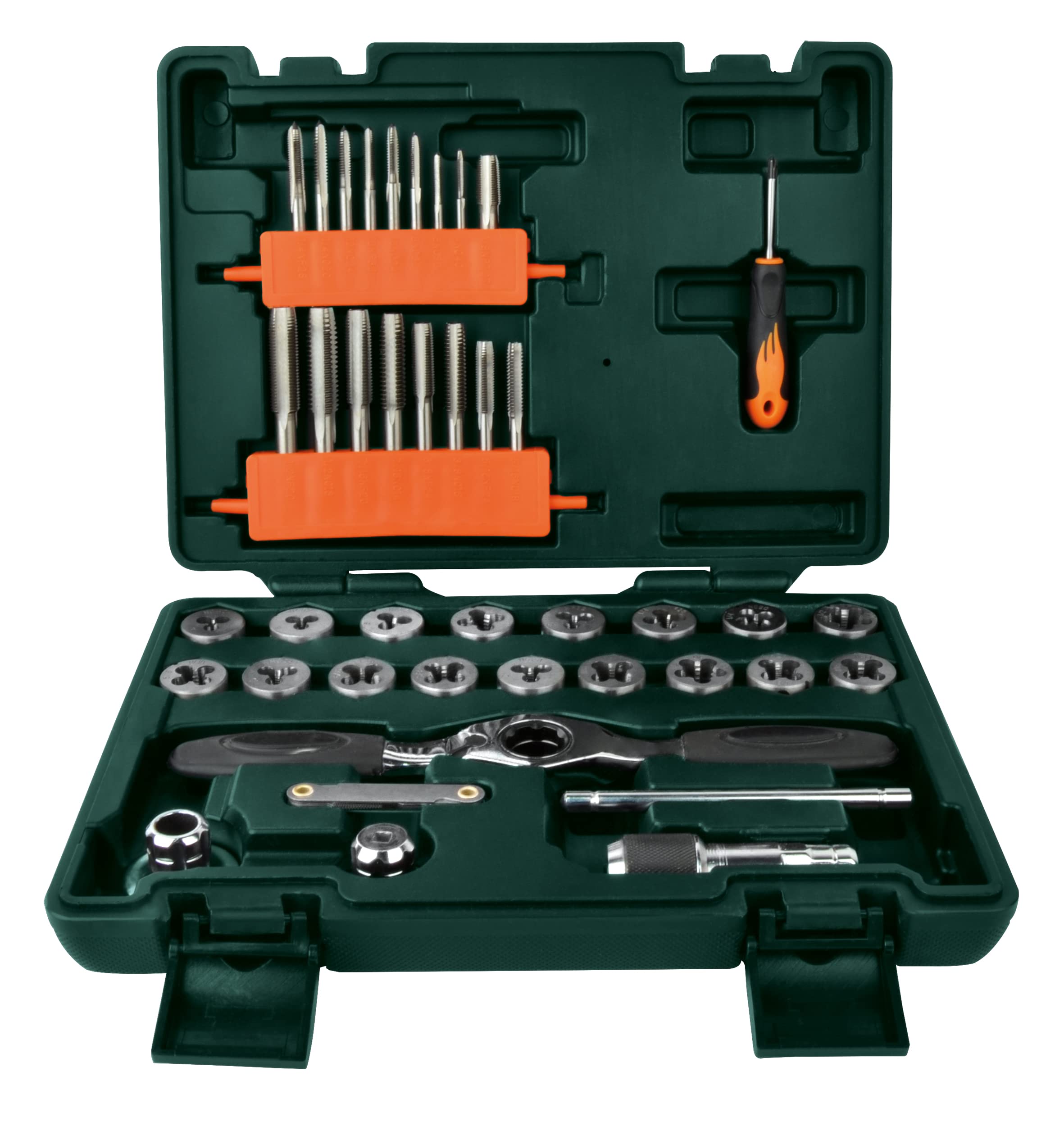 Brüder Mannesmann Tools Mannesmann M53230 zestaw gwintowników, 40-częściowy, zielony
