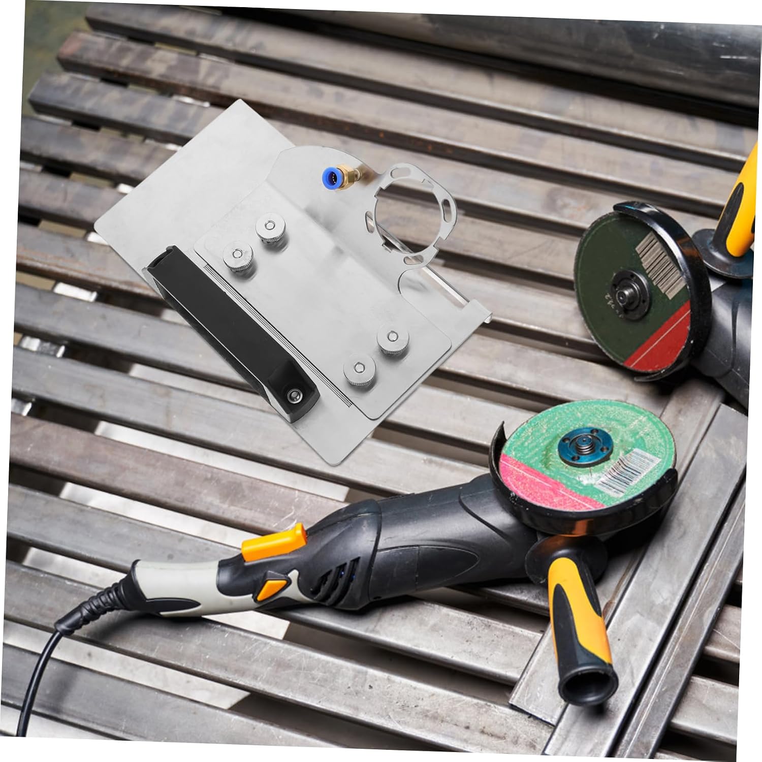 Angle Grinder Chamfering Tool Set for Tile and Pipe 45-Degree Portable Chamfer Bracket Adjustable Holder for Angle Grinders Compact Metal Stand for DIY and Professional Use