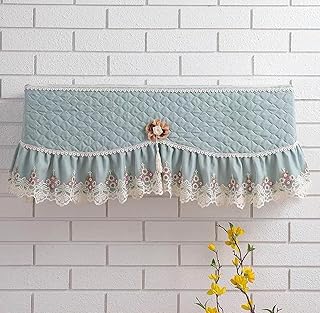 غطاء حافظة بلون كابوشون من الدانتيل لاي حجم تكييف بداية 1.5 حصان الى 3 خال الغبار مع احتفاظ منزلك بمظهر انيق وجميل ازرق مخرم