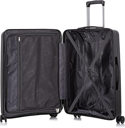 Miniatura 6 de Rockland Equipaje rígido de Praga con ruedas giratorias, Negro -, Equipaje rígido de Praga con ruedas giratorias