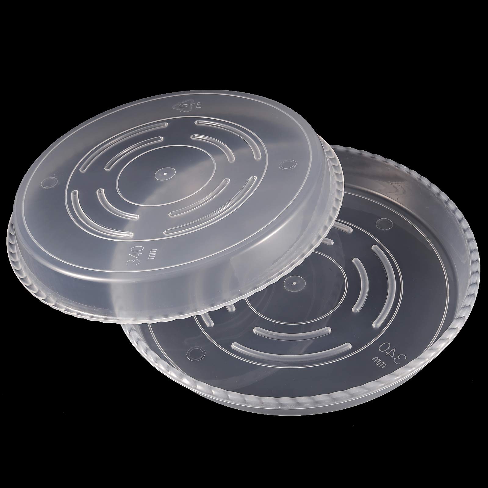 20 Pack 13 Inches Clear Plastic Plant Pot Saucers, Plant Saucer Drip Tray, Flower Pot Tray for Indoor and Outdoor Plants