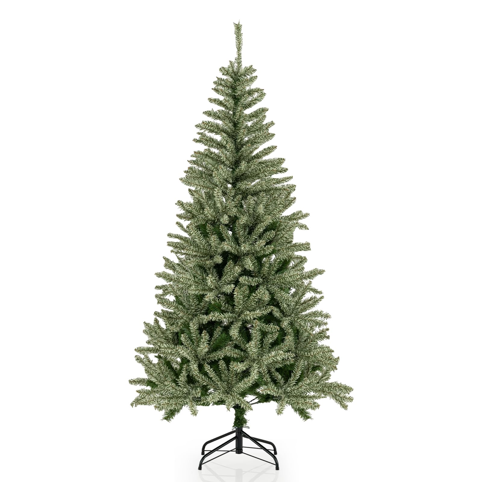 GIANTEX Sztuczna choinka 180 cm, świecąca w ciemności, sztuczna choinka z 692 gałązkami, z metalowym stojakiem, sztuczne drzewko dekoracyjne na Boże Narodzenie