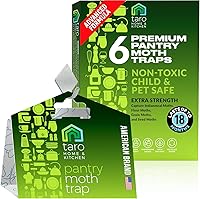 Vista 1 de Taro - Paquete de 6 trampas para polillas de despensa de máxima resistencia, mata polillas de despensa, trampas para polillas para despensa de casa