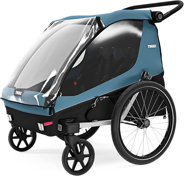 Thule, Courier, 2 Seater Bike Trailer, Blu, U, Unisex-Adult - 2