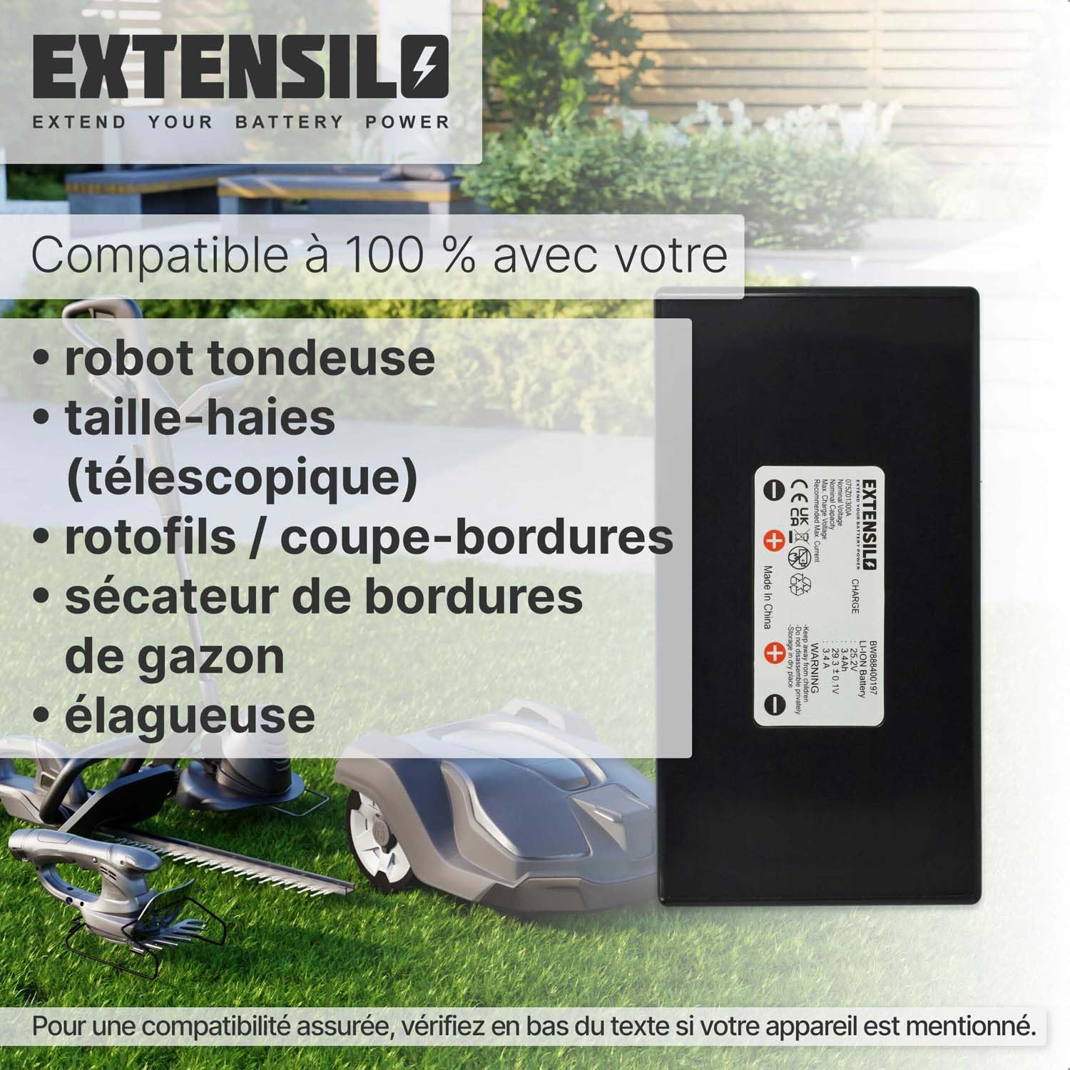 Batterie Compatible avec Stiga Autoclip 230