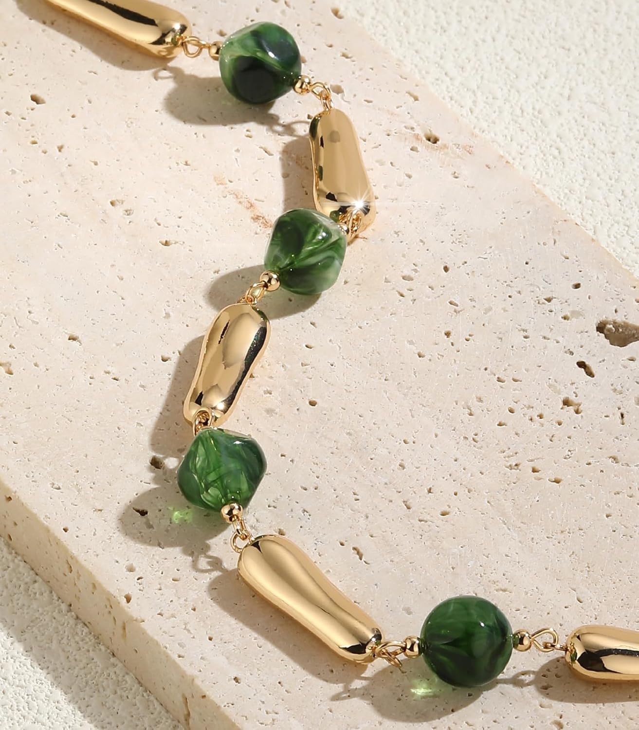 Long Gold Beaded Necklaces for Women Long Chain Necklace with Chunky Resin/Pearl Beads Gold Costume Jewelry Gifts - Image 4