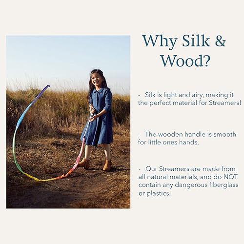 Miniatura 2 de Sarahs Silks - Silla de soplador de seda con 8 pies de largo vibrante arcoíris