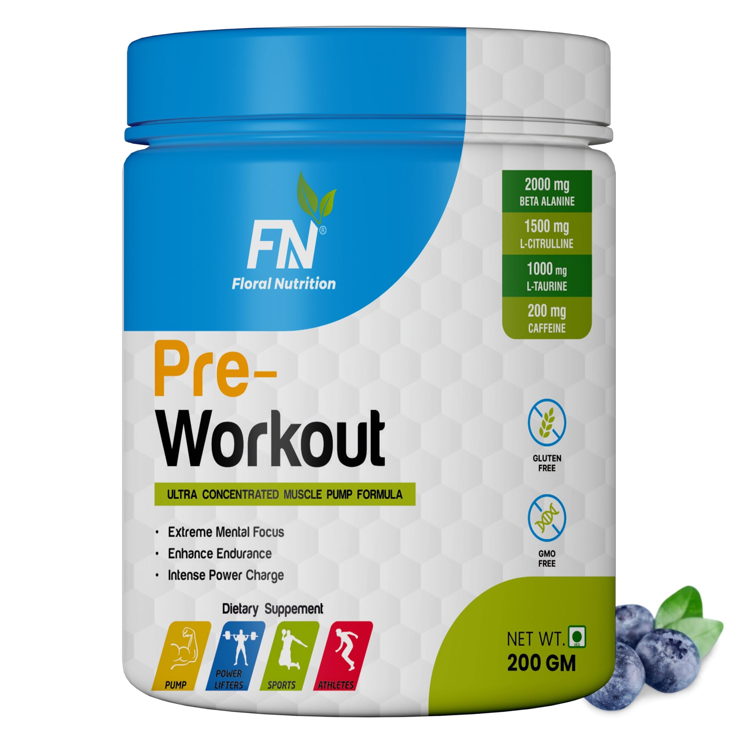 Floral Nutrition Pre Workout Amino Acid for Power, Stamina and Athletics Performance_200gm Powder (Blueberry Flavor) (B0BSLM3ZRR) Amazon Price History, Amazon Price Tracker