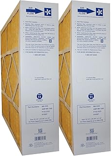 M8-1056 GENUINE 20x25x5 (Actual Size: 20-1/4 x 25-3/8 x 5-1/4) MERV 11 GOODMAN, ELECTRO-AIR, FIVE SEASONS, CARRIER, AMANA 20X25 MEDIA FILTERS - Pack of 2 Filters, PRIME OEM PRODUCT.