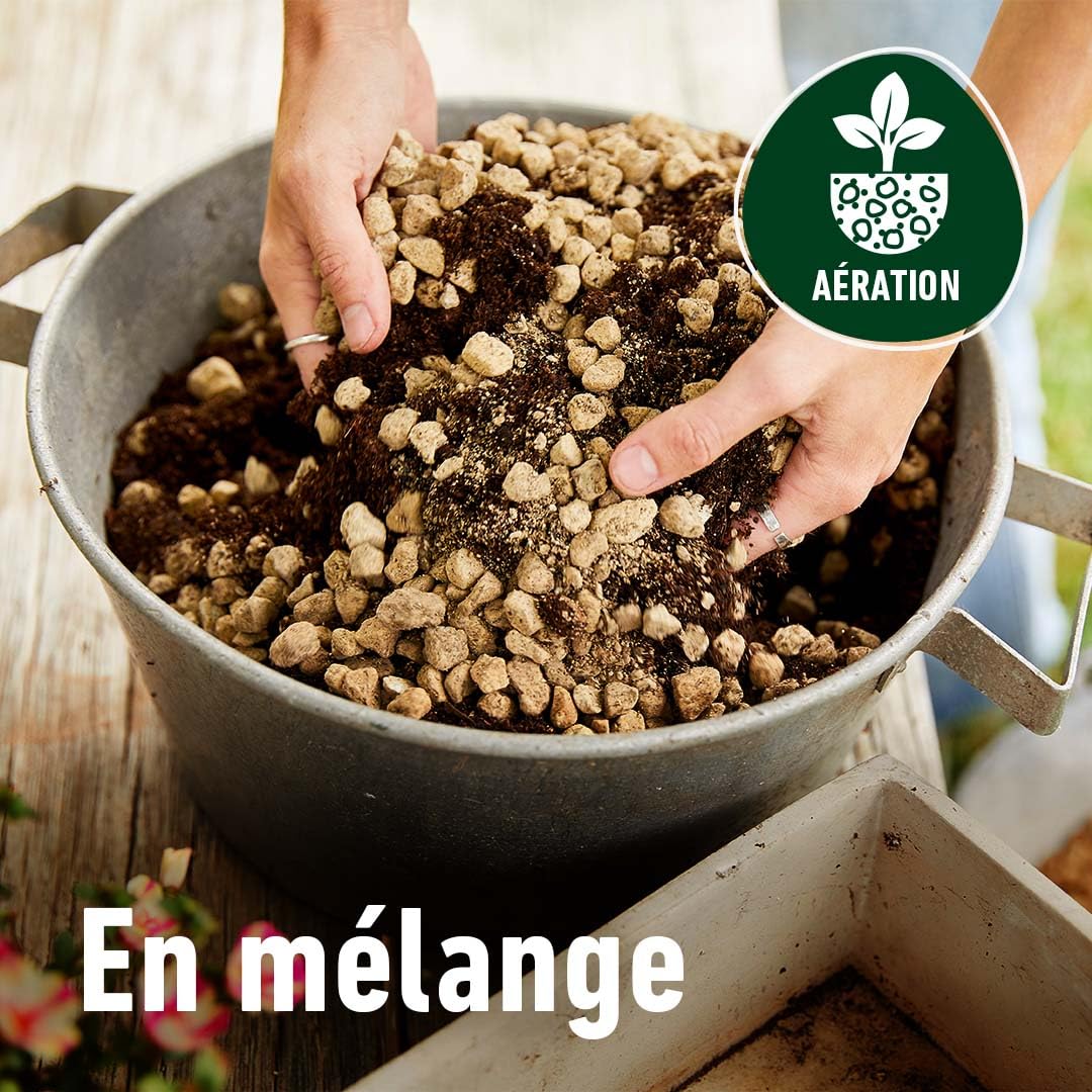 Algoflash Naturasol Granulado de drenaje y plantación – Piedra pómez 100% natural – Alternativa duradera a la bola de arcilla – 10 l